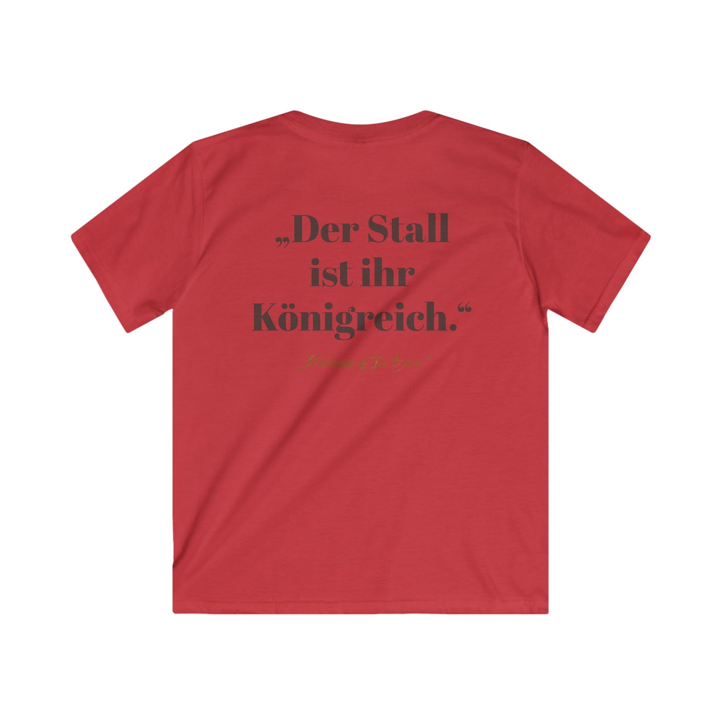 KIDS Der Stall ist ihr Königreich T-Shirt - Princess of the Barn Shirt I Couture Cavalli Reiter Shirt I Pferdemädchen Statement Tee
