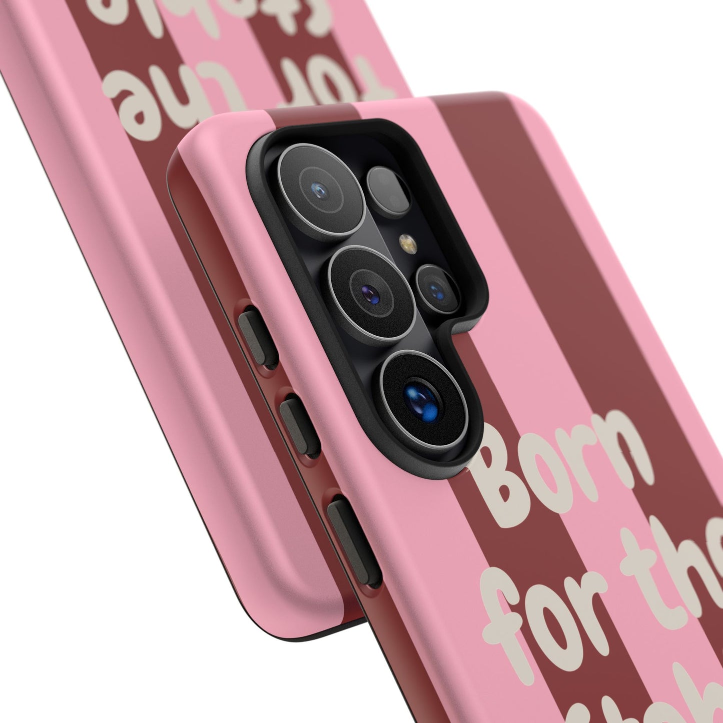 Phone Case — "Born for the Stable" Pink Striped Protective Tough Case