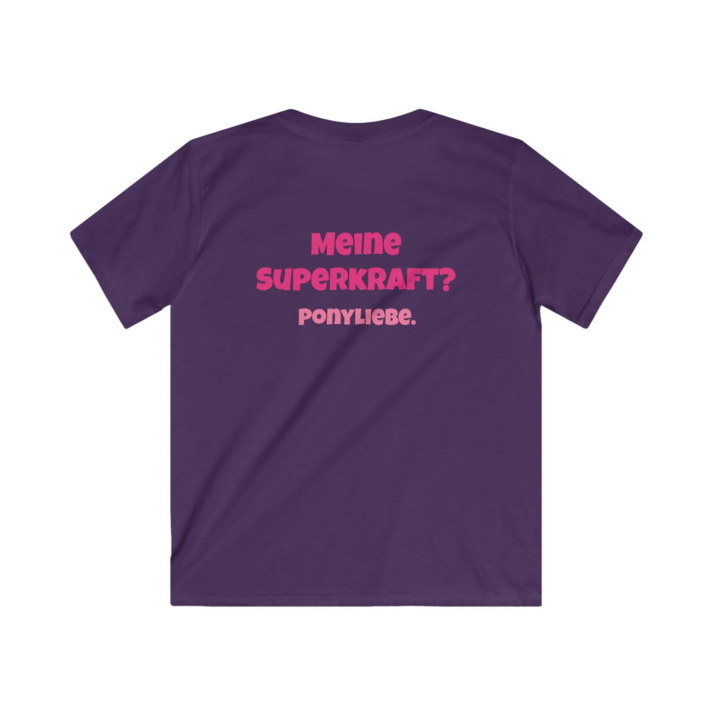 Pferdemädchen T-Shirt I Meine Superkraft: Ponyliebe I Reitsport für Kinder I Geschenk für kleine Reiterinnen