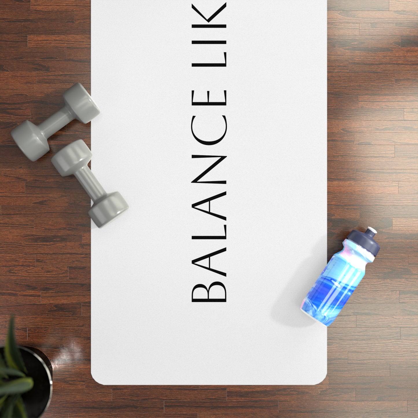 Rubber Yoga Mat — "Balance Like a Rider" Minimalist Non‑Slip Fitness Mat