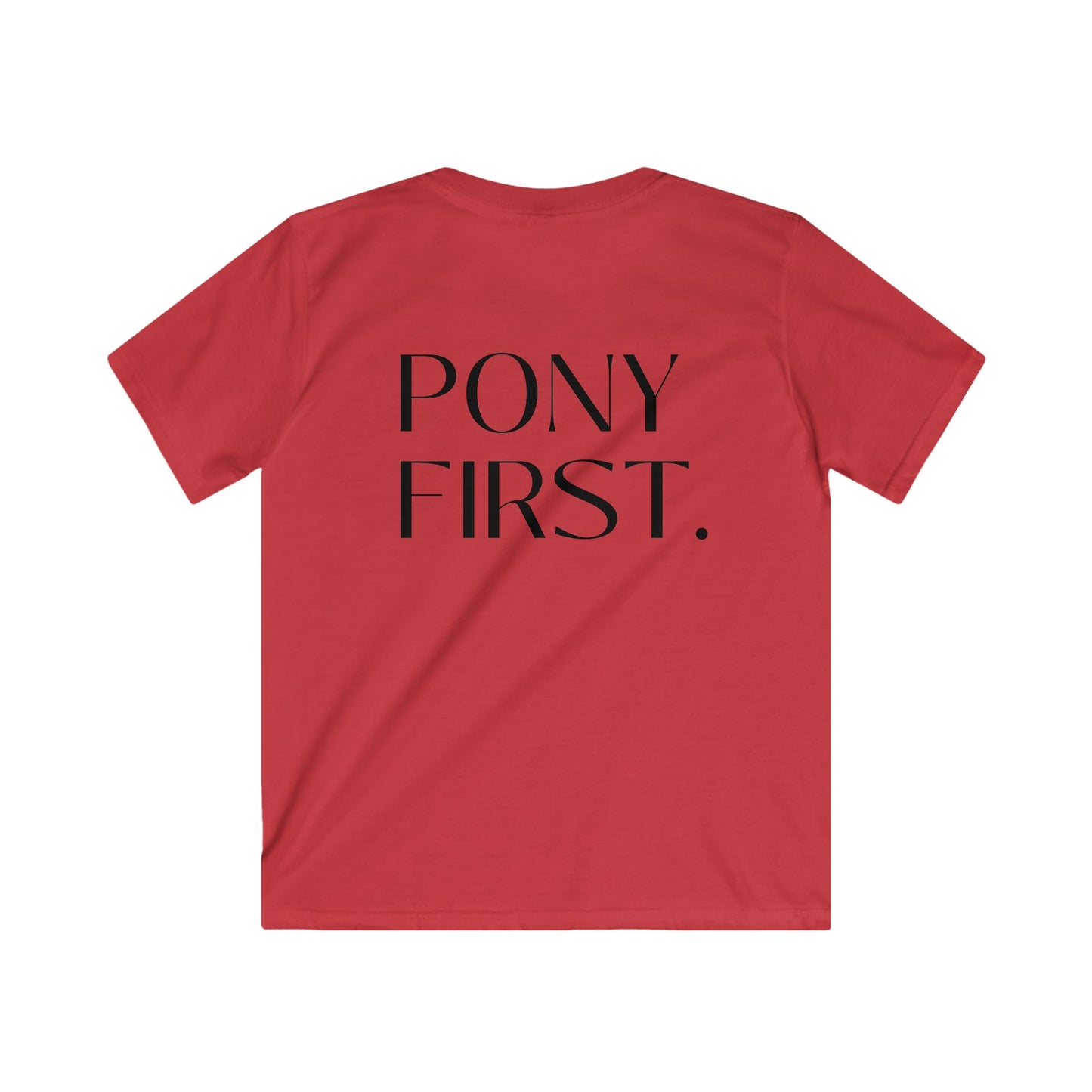Pony first Kinder T-Shirt Rückenprint I Personalisierung möglich mit Pferdename