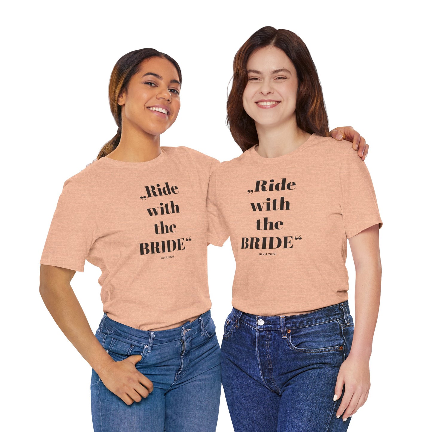 Ride with the Bride - Shirt I Horse Girl Bridesmaid Tee I Wedding Squad Shirt I Junggesellinnen Abschied T-Shirt