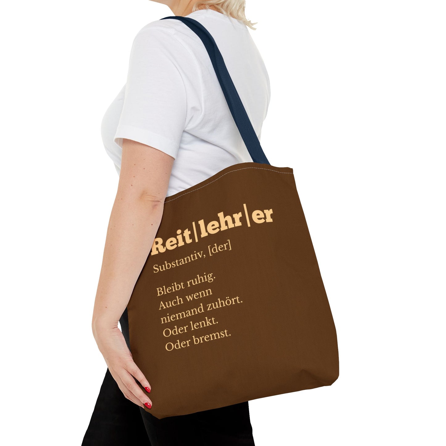 Reitlehrer Tasche ohne ihn wären wir alle noch Schritt Tote Bag | Pferdeliebe Trainer Spruch