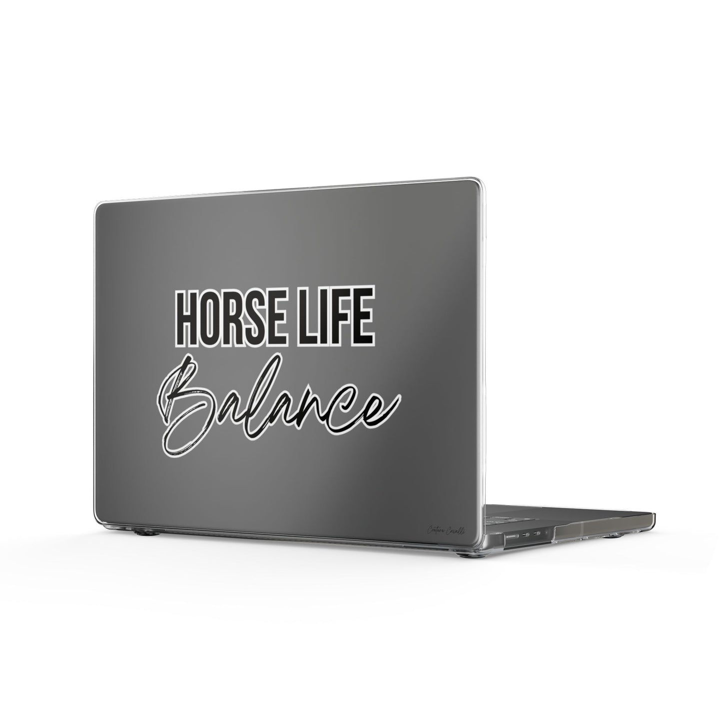 Clear MacBook Case – "Horse Life Balance" Clear Protective Laptop Cover