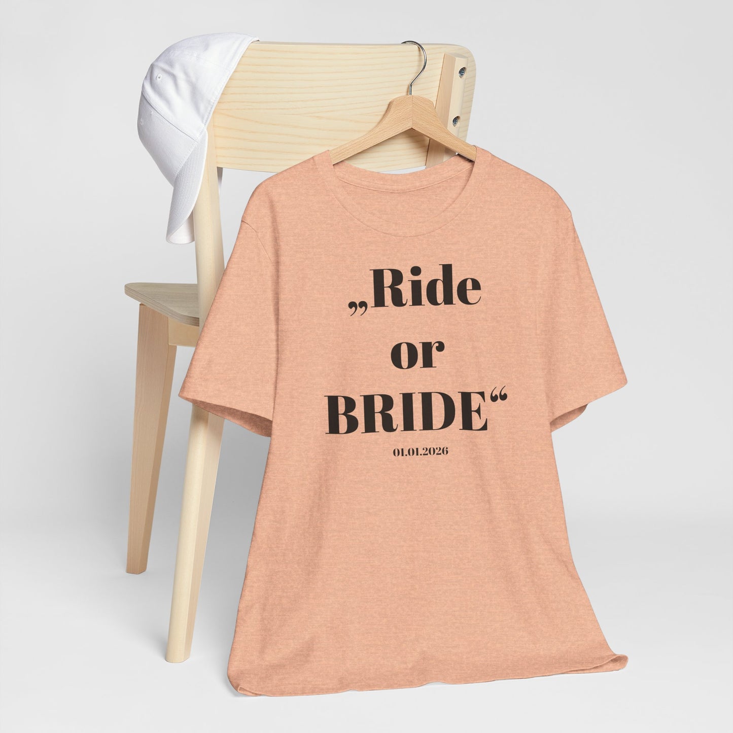 Ride or Bride T‑Shirt I Braut — Equestrian Bride Wedding Tee I Stable Bride I Junggesellinnenabschied I JGA Ideen Frau