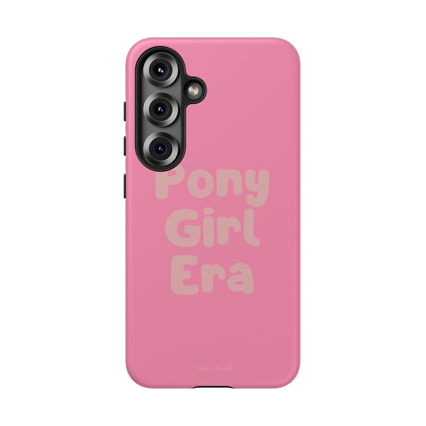 Pony Girl Era Phone Case — Pink Retro Text Protective Tough Case