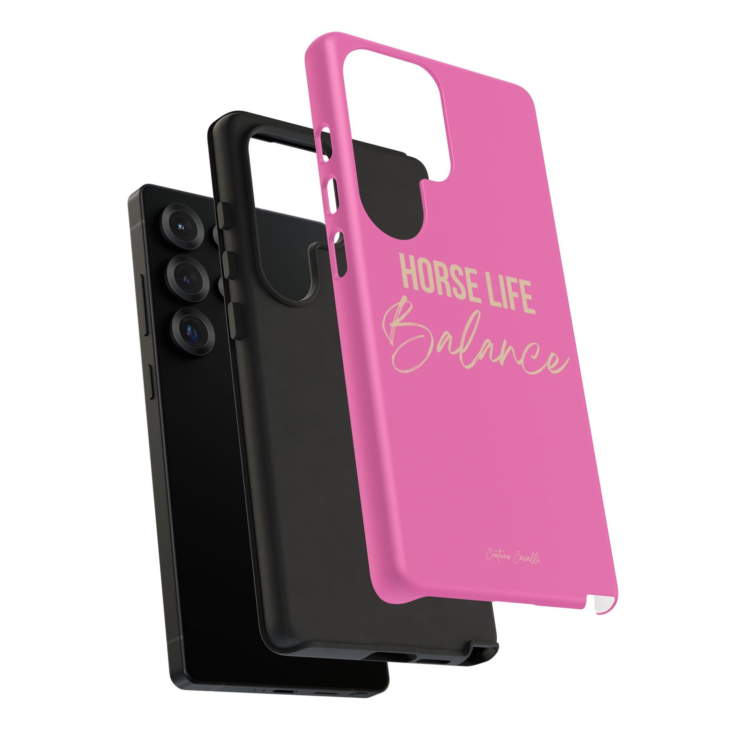 Horse Life Balance Phone Case - Pink Tough Protective Cover