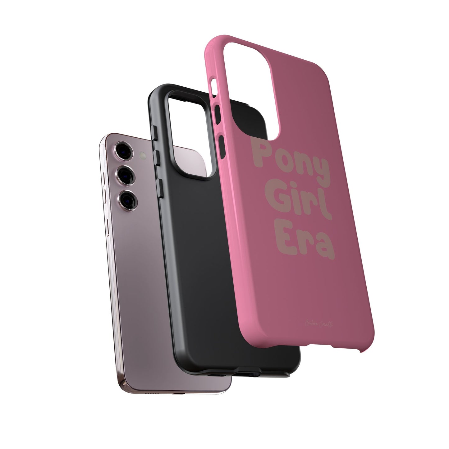 Pony Girl Era Phone Case — Pink Retro Text Protective Tough Case