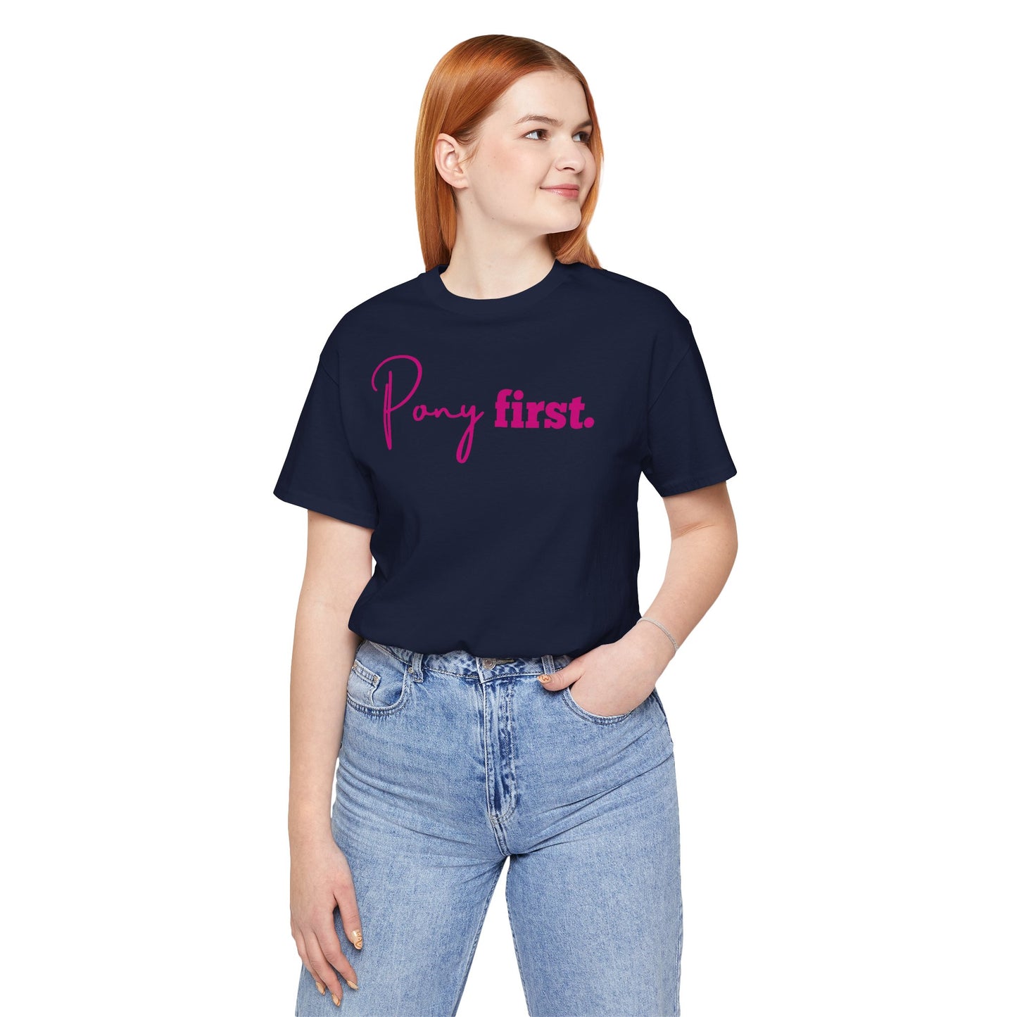 Pony First Shirt Damen – Pferde Liebe Statement | Reiter Girl Fashion | Reitstall Outfit