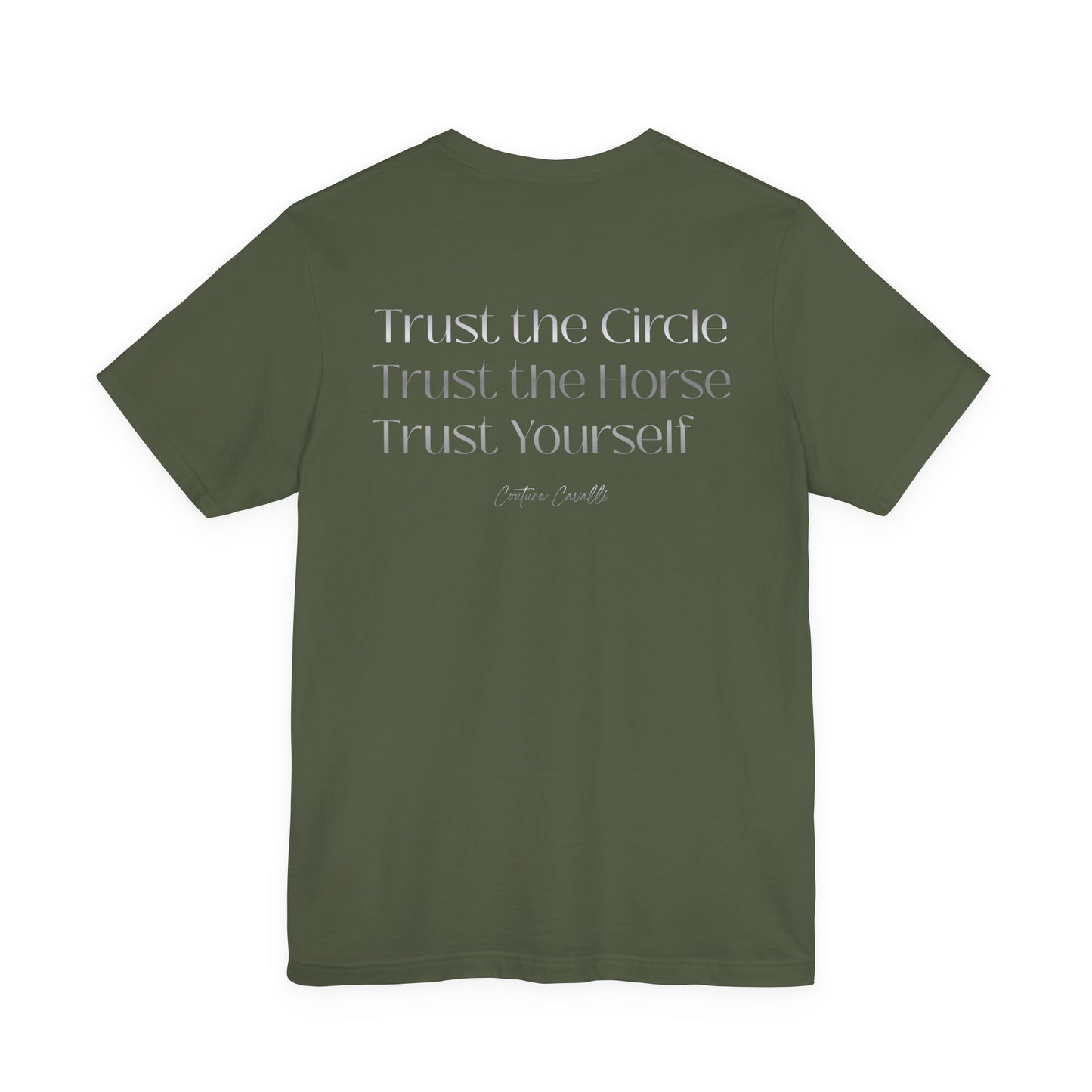Trust the Circle Voltigieren T-Shirt – Minimalistischer Statement Print