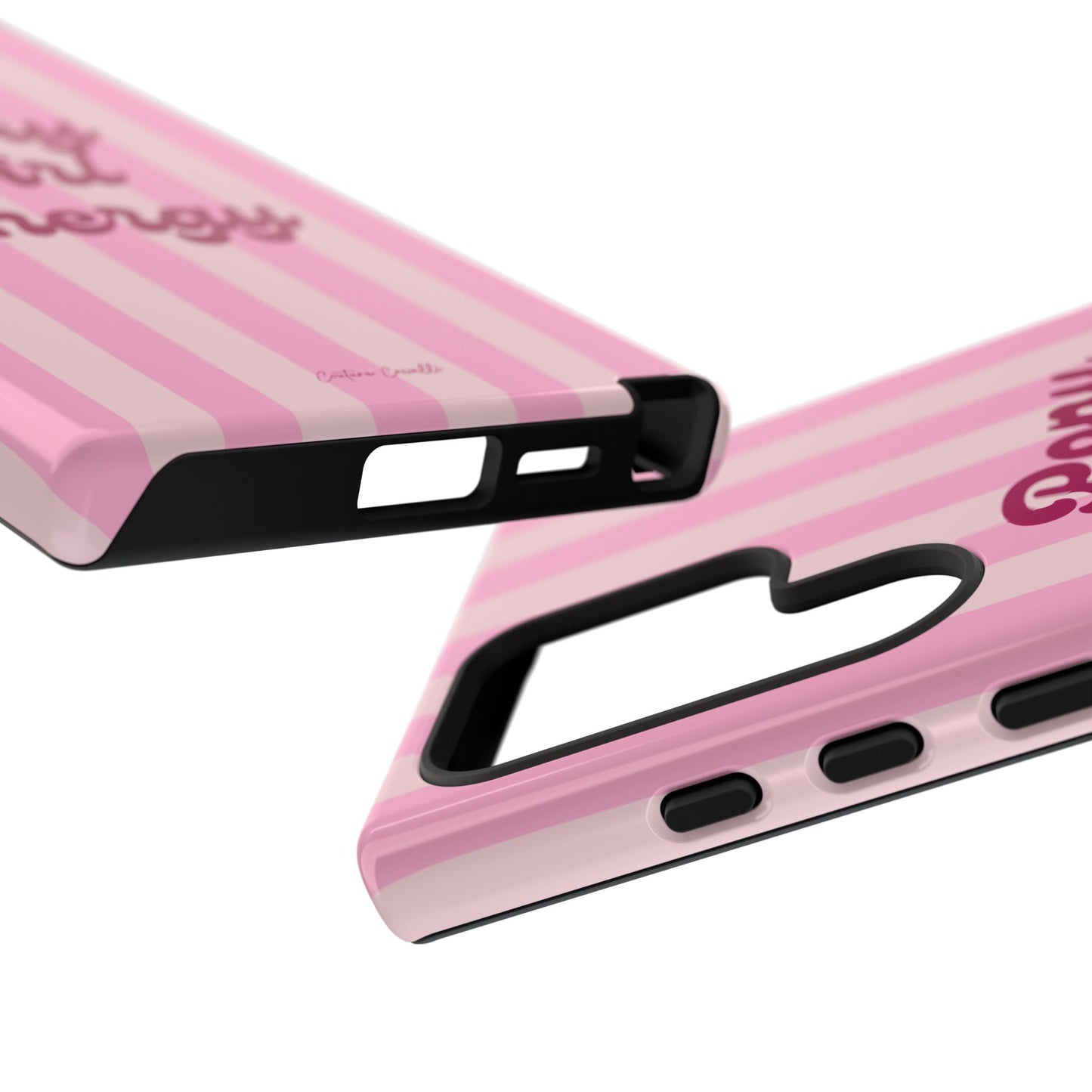 Pony Girl Energy Tough Phone Case — Pink Striped Protective Cover