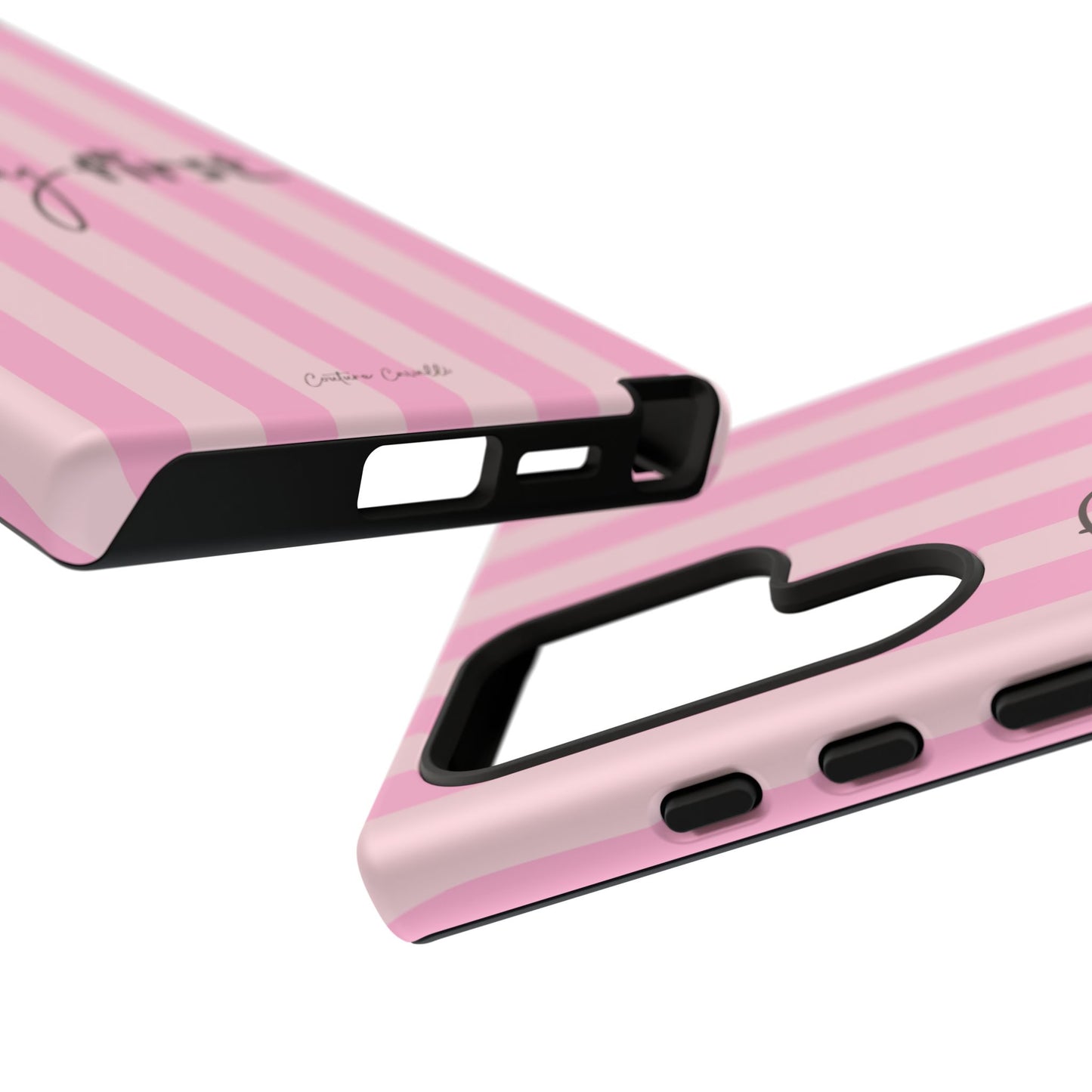 Pony First Phone Case — Pink Striped Tough Case for Horse Lovers
