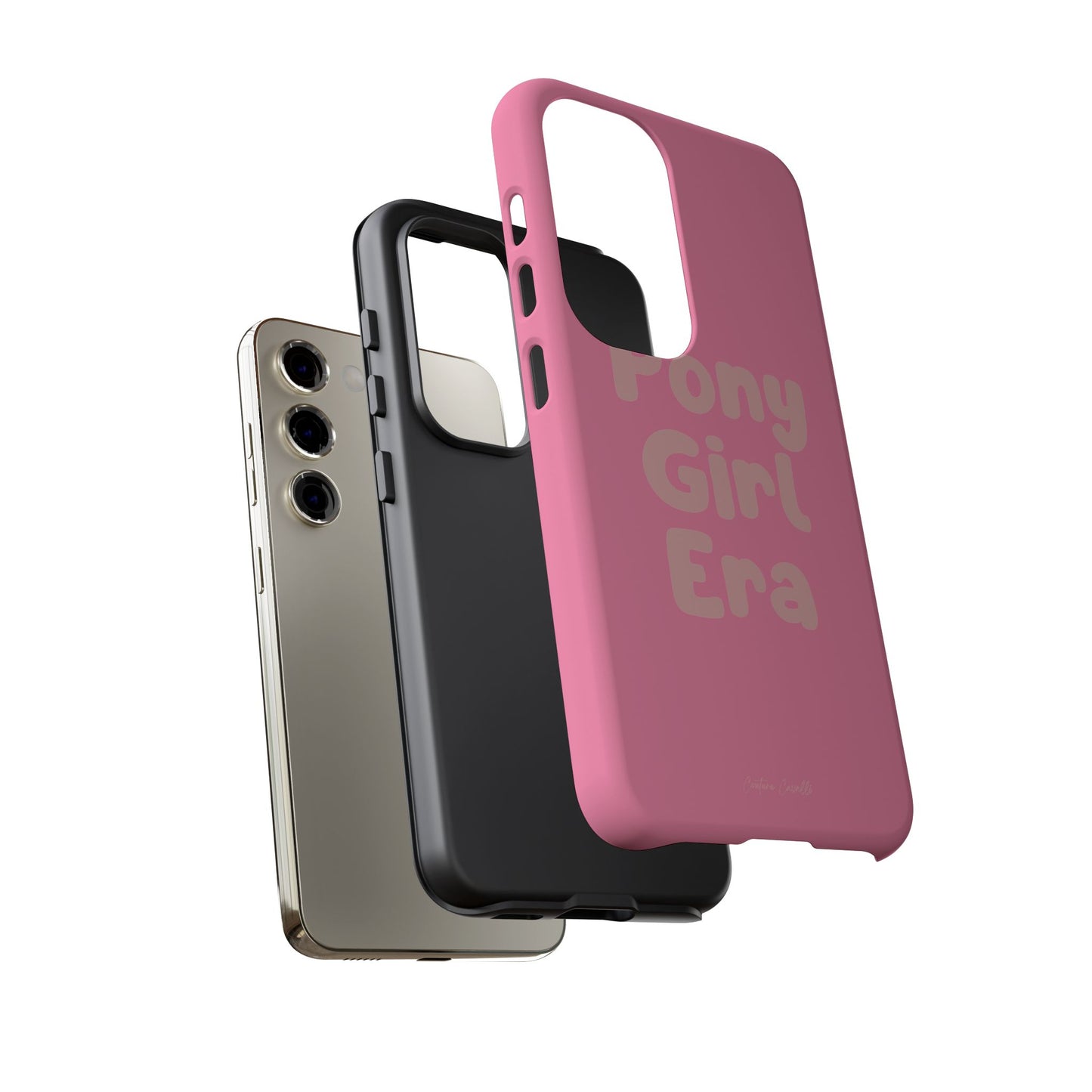 Pony Girl Era Phone Case — Pink Retro Text Protective Tough Case