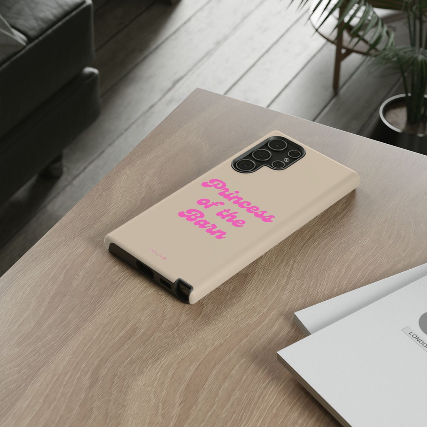 Phone Case — "Princess of the Barn" Pink Script Protective Tough Case