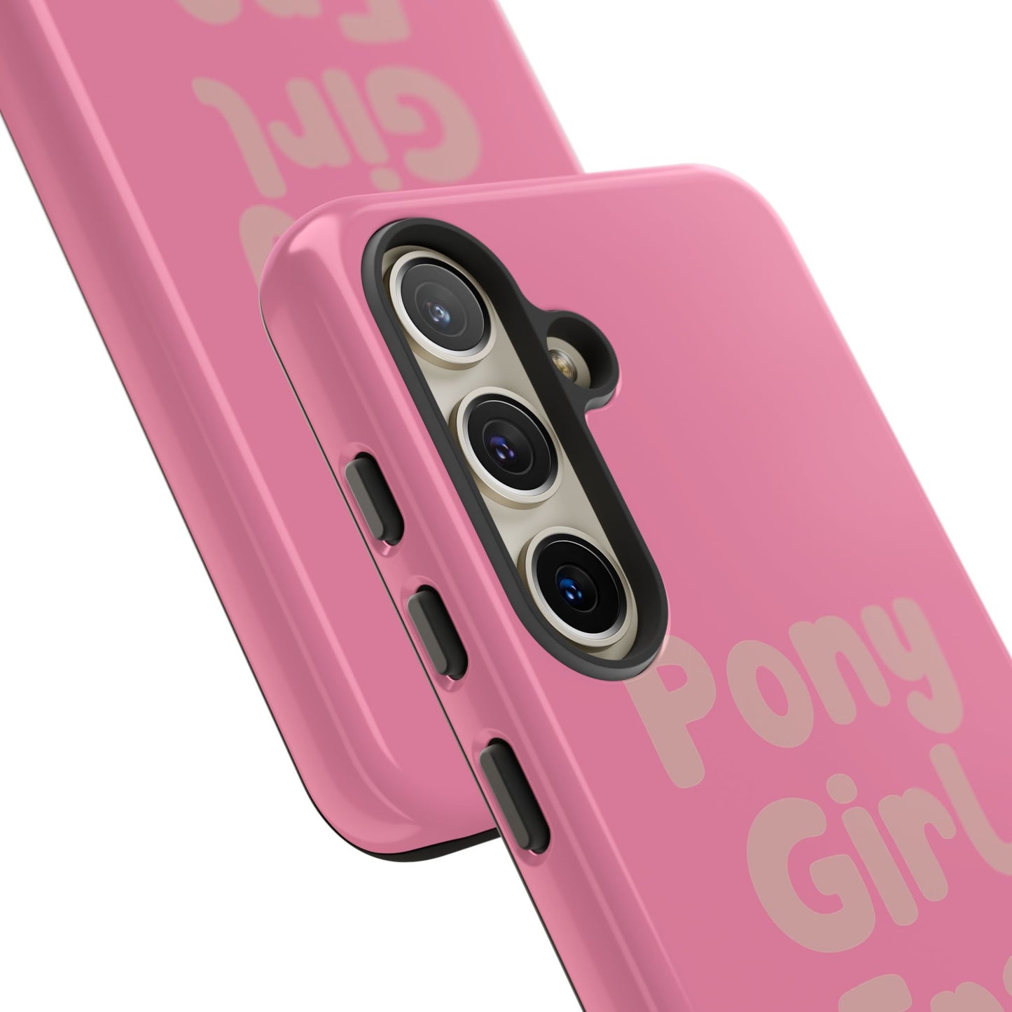 Pony Girl Era Phone Case — Pink Retro Text Protective Tough Case
