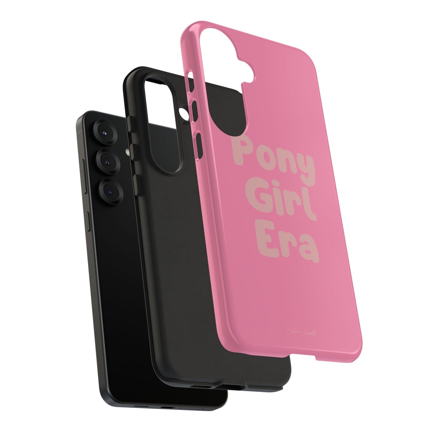 Pony Girl Era Phone Case — Pink Retro Text Protective Tough Case