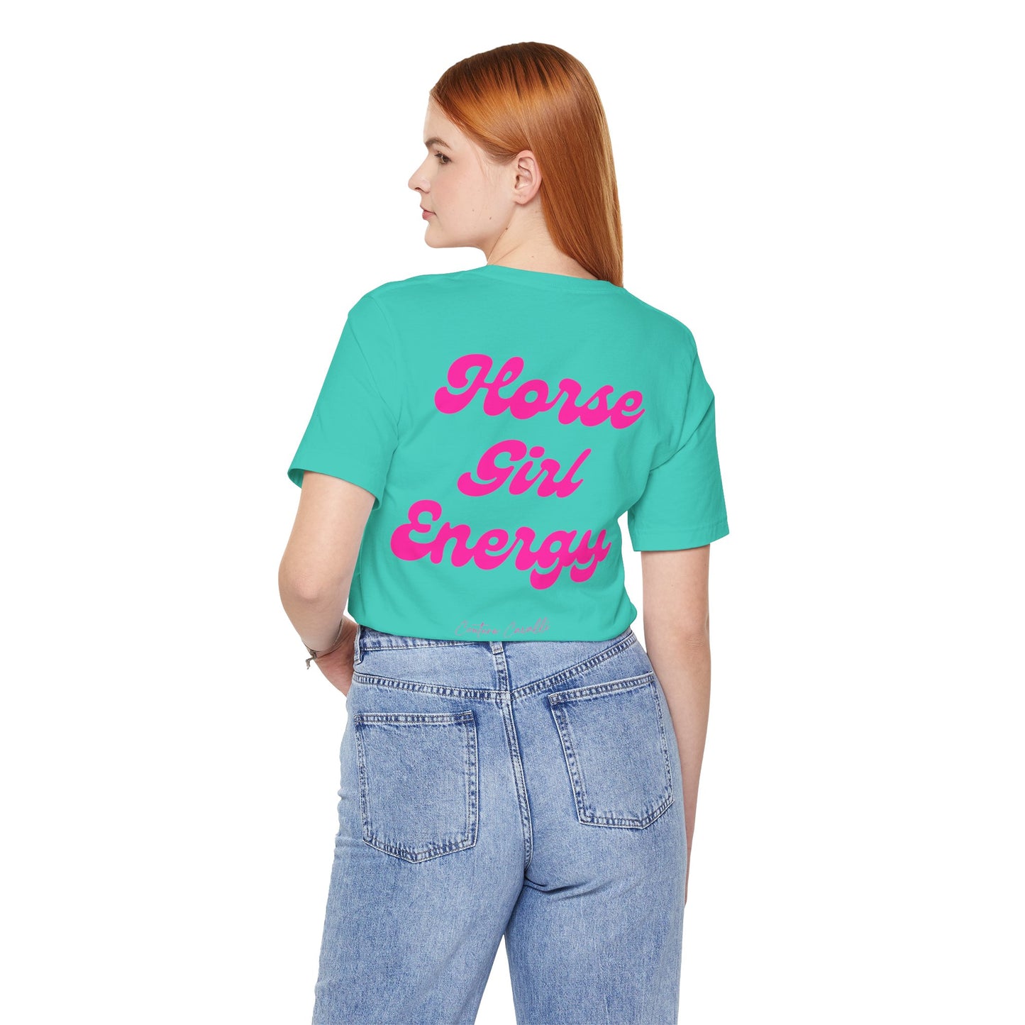 Horse Girl Energy T-Shirt – Ästhetisches Reiter Shirt für Pferdemädchen und Reiterinnen