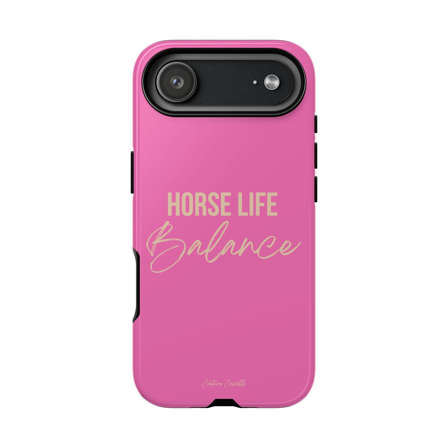 Horse Life Balance Phone Case - Pink Tough Protective Cover