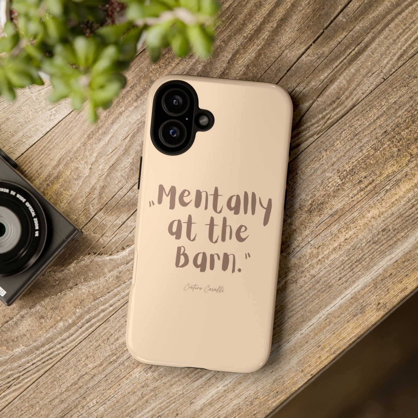 Phone Case — "Mentally at the Barn" Rustic Farmphone Protective Cover