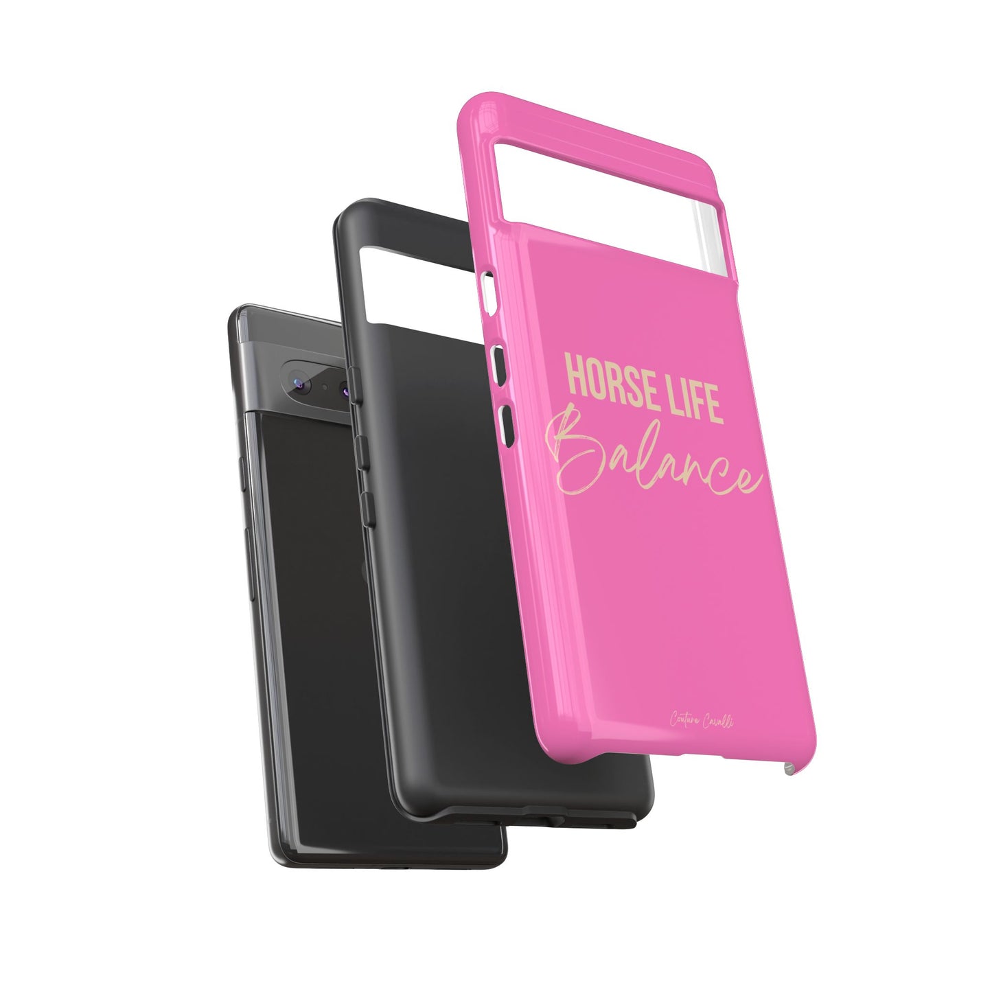 Horse Life Balance Phone Case - Pink Tough Protective Cover