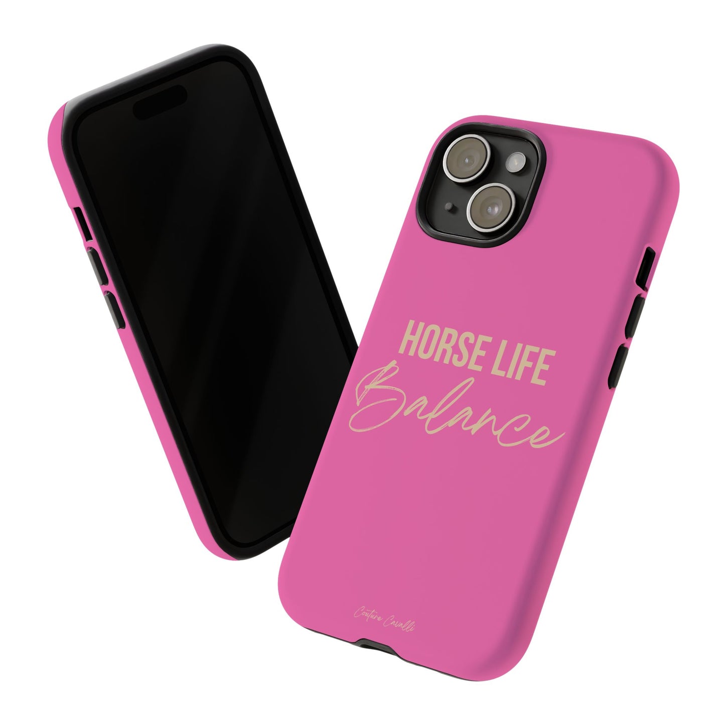 Horse Life Balance Phone Case - Pink Tough Protective Cover