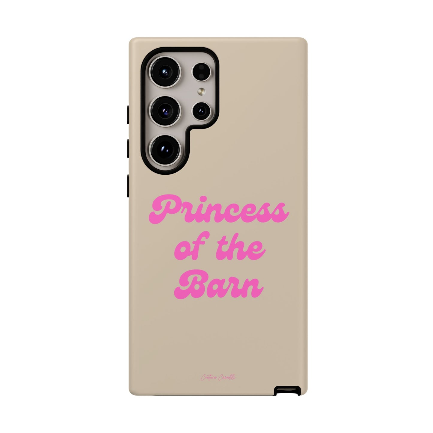 Phone Case — "Princess of the Barn" Pink Script Protective Tough Case