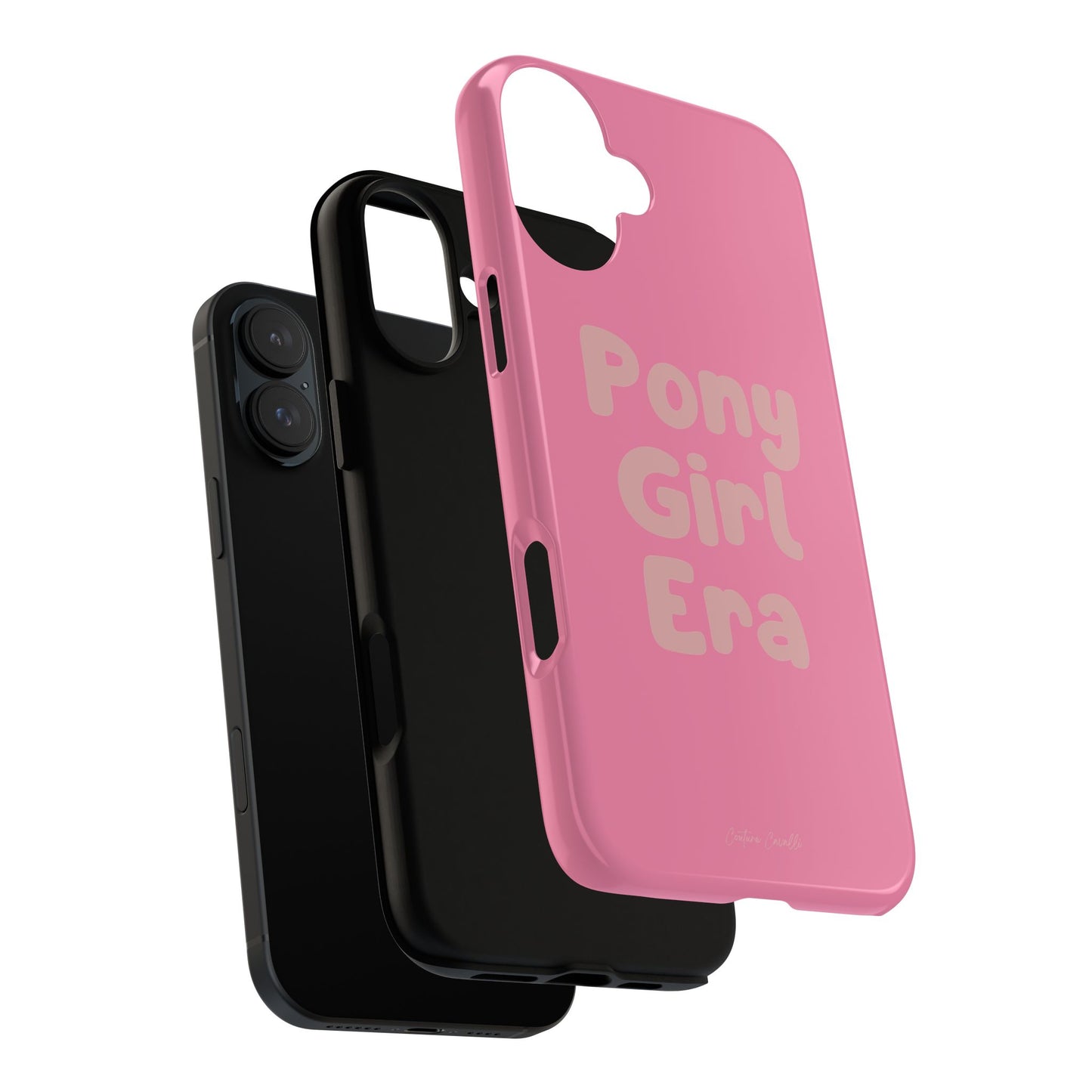 Pony Girl Era Phone Case — Pink Retro Text Protective Tough Case