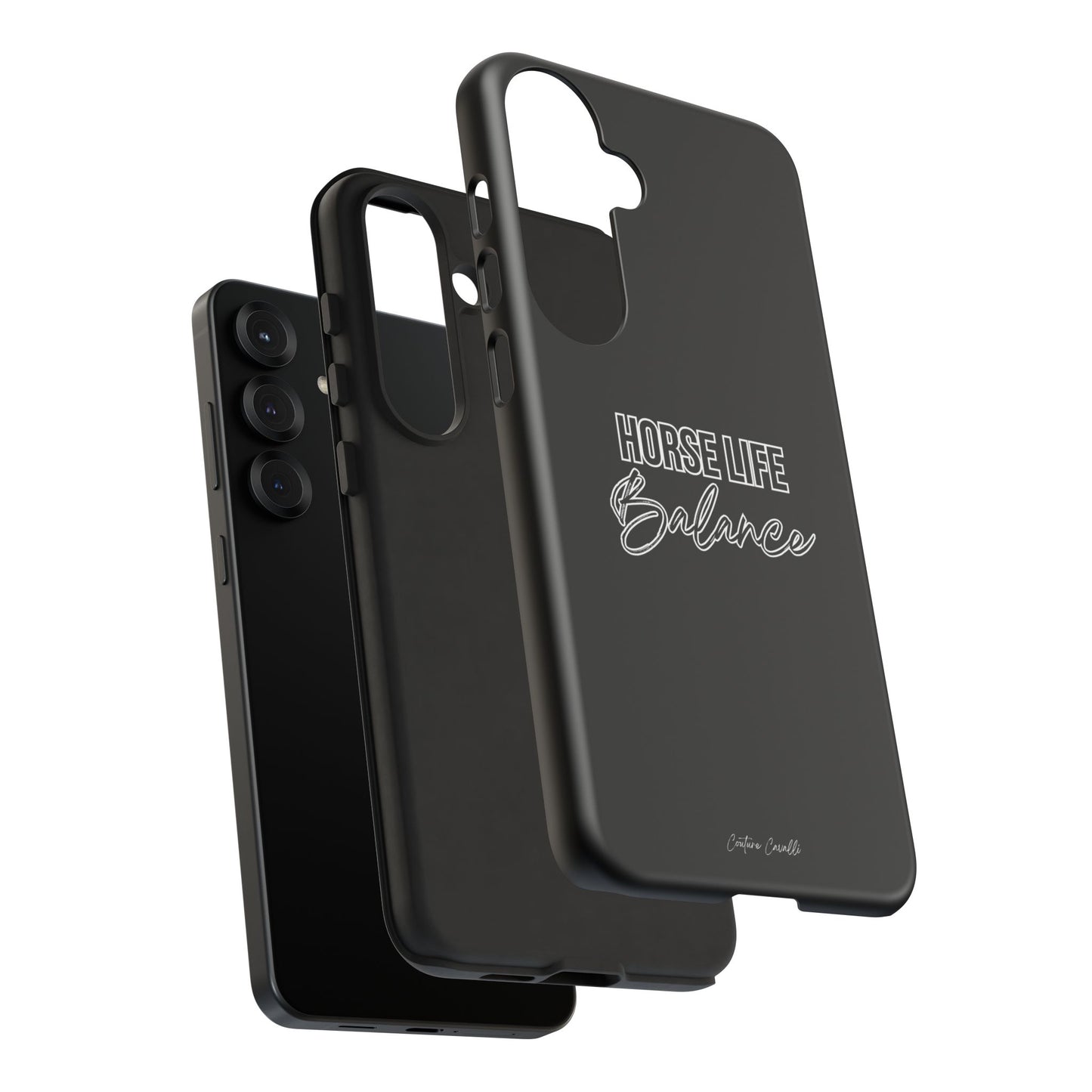 Phone Case - "Horse Life Balance" Glossy Tough Protective Case for Equestrians