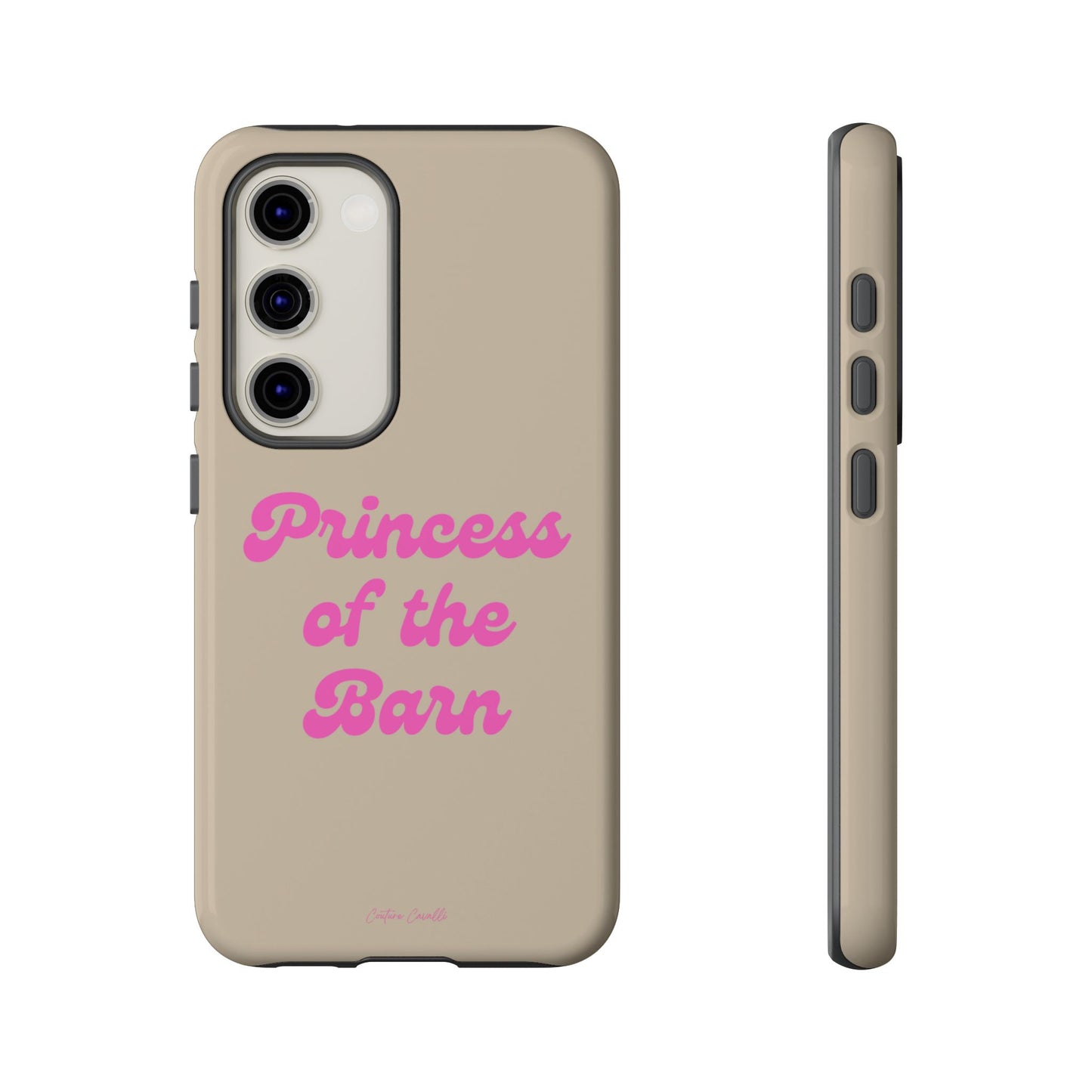 Phone Case — "Princess of the Barn" Pink Script Protective Tough Case