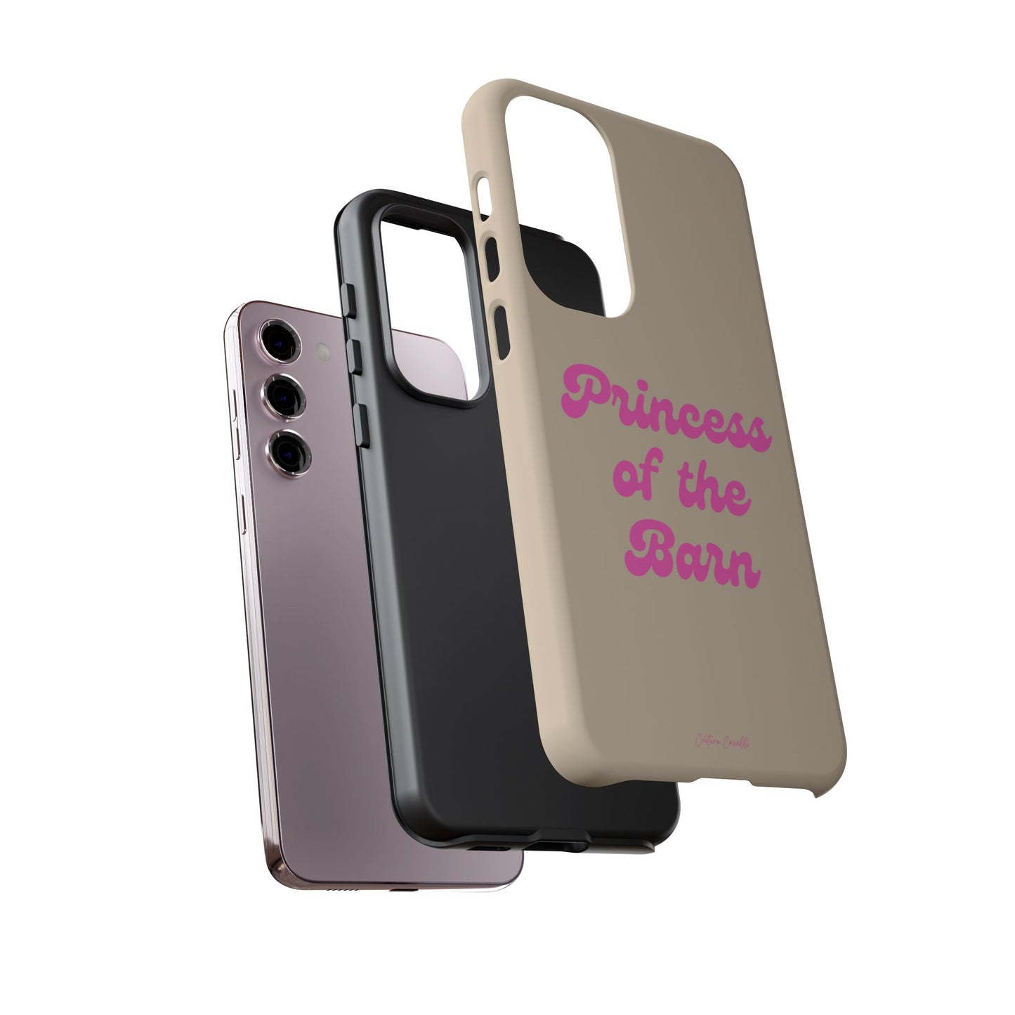 Phone Case — "Princess of the Barn" Pink Script Protective Tough Case