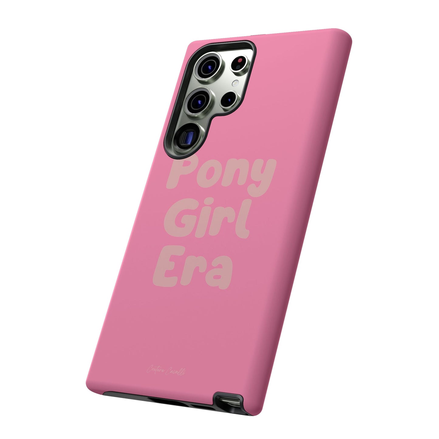 Pony Girl Era Phone Case — Pink Retro Text Protective Tough Case