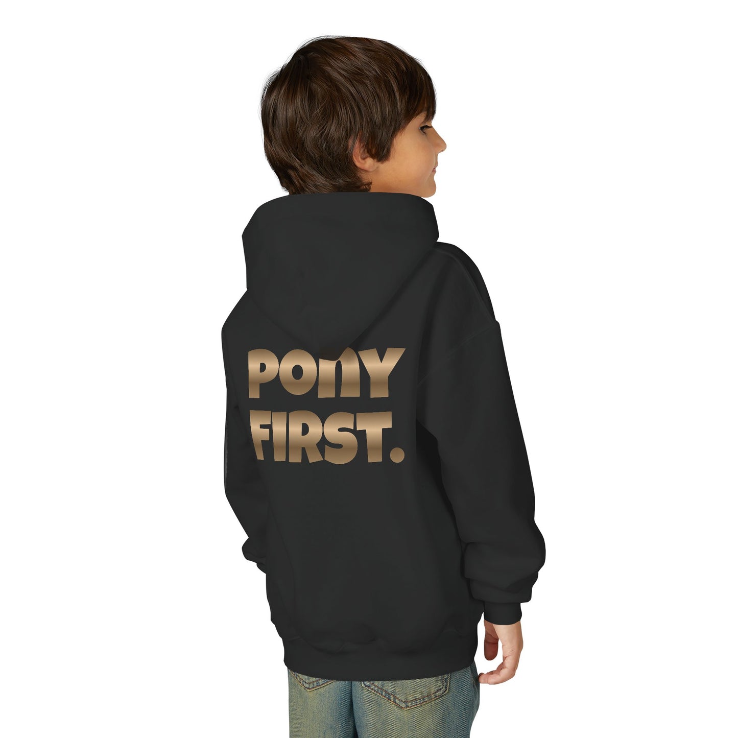 Personalisiert: Pony First Kinder-Hoodie – Mit eigenem Namen oder Ponynamen