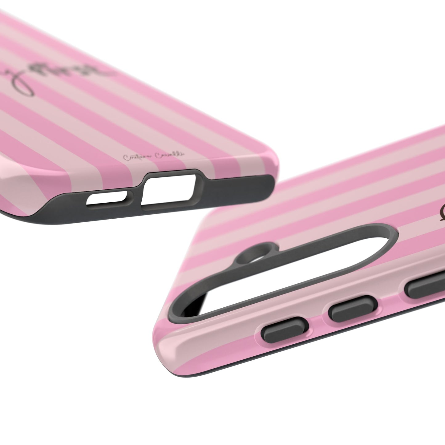 Pony First Phone Case — Pink Striped Tough Case for Horse Lovers