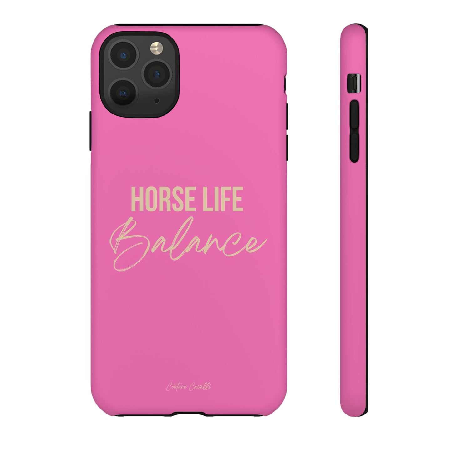 Horse Life Balance Phone Case - Pink Tough Protective Cover
