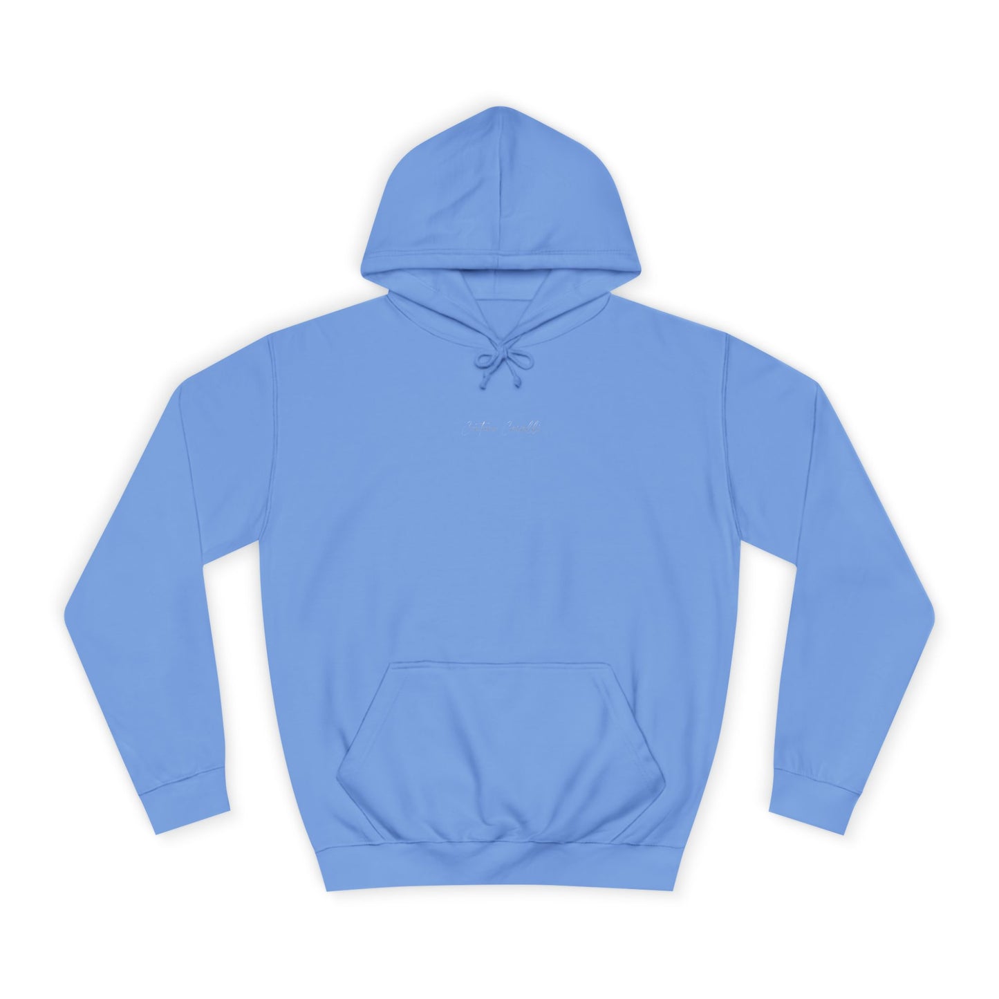 College Hoodie — 'PONY FIRST.' Metallic Back Print, Casual Campus Pullover
