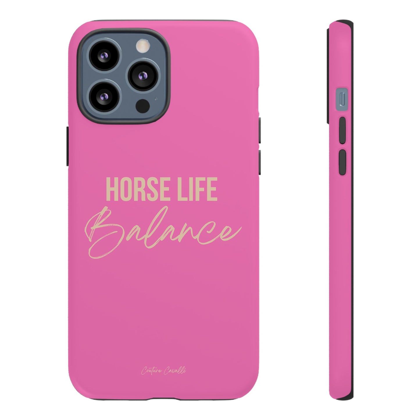 Horse Life Balance Phone Case - Pink Tough Protective Cover