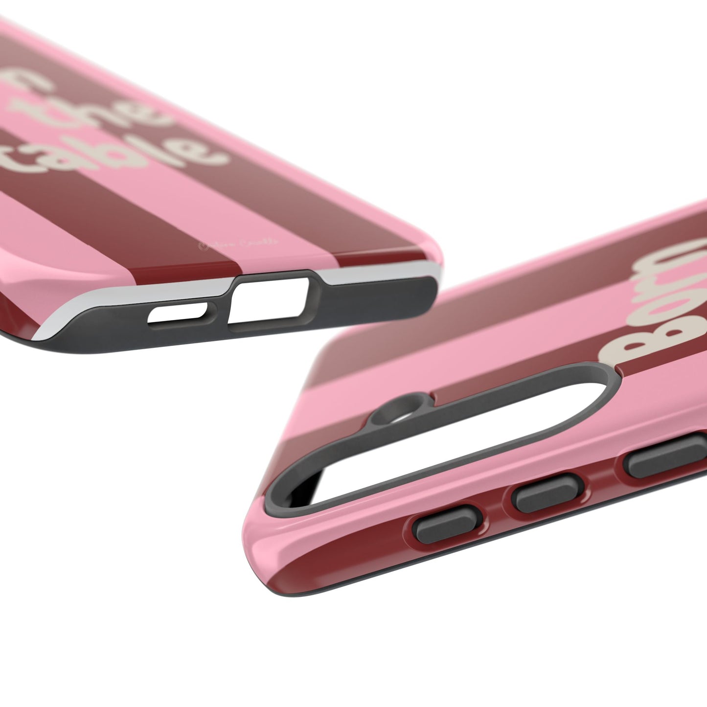 Phone Case — "Born for the Stable" Pink Striped Protective Tough Case