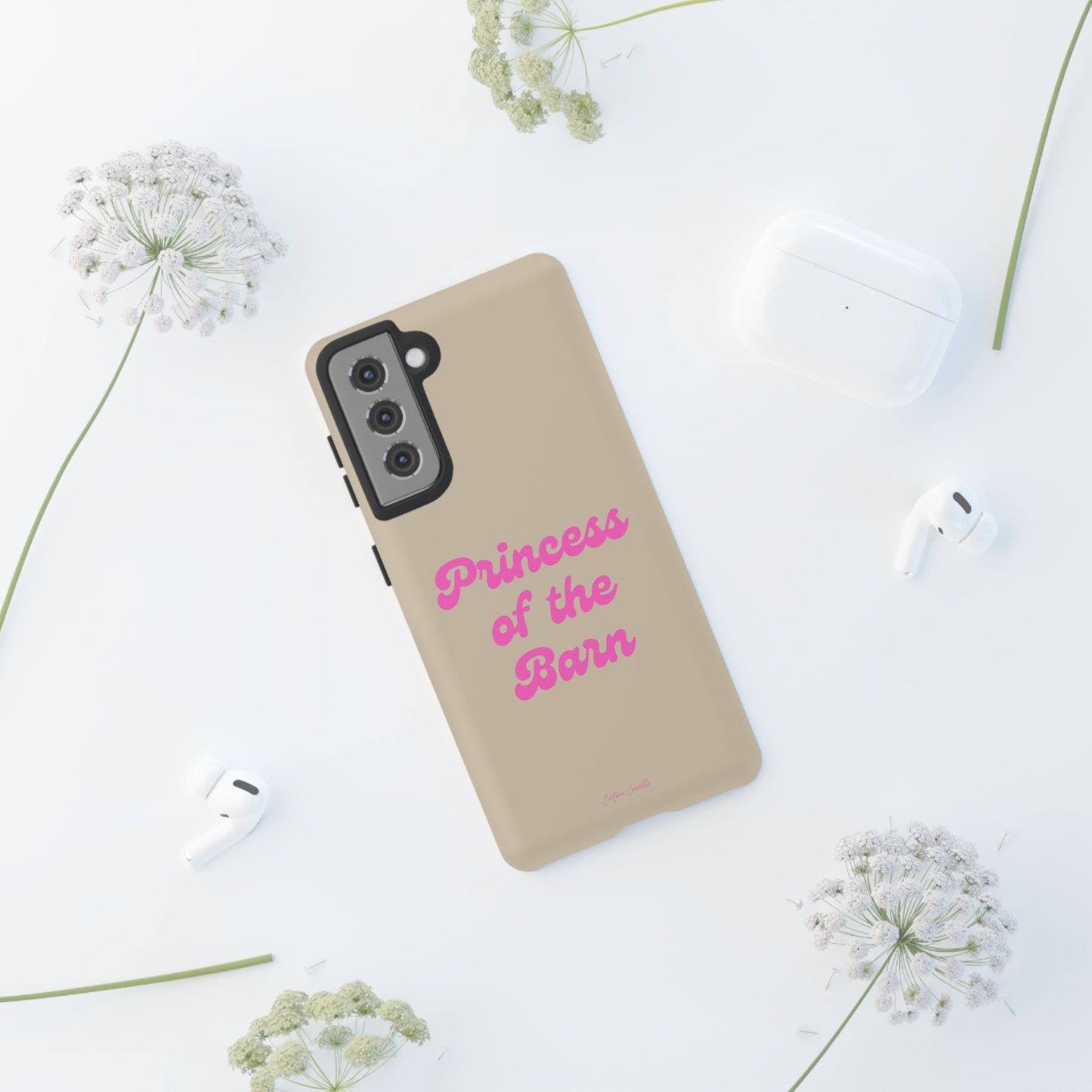 Phone Case — "Princess of the Barn" Pink Script Protective Tough Case