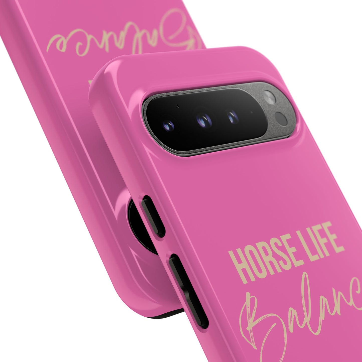 Horse Life Balance Phone Case - Pink Tough Protective Cover