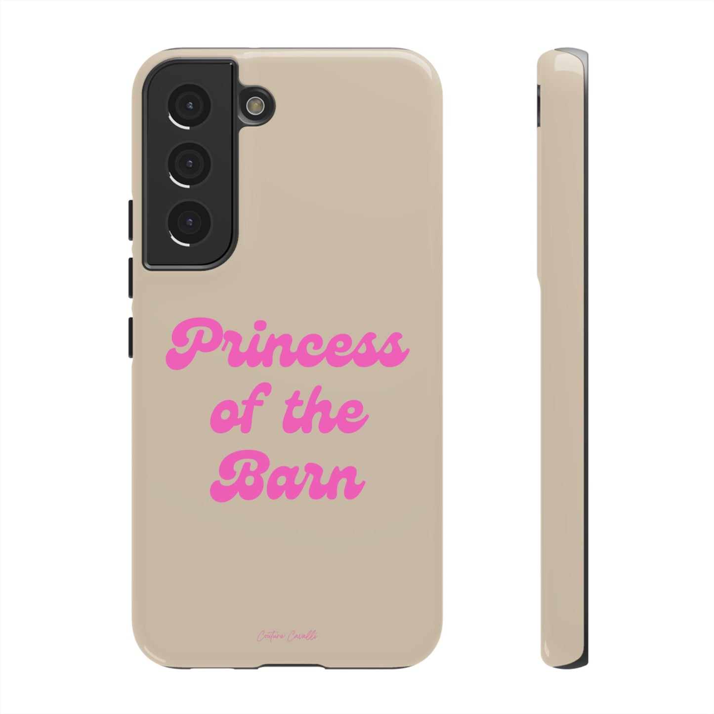 Phone Case — "Princess of the Barn" Pink Script Protective Tough Case