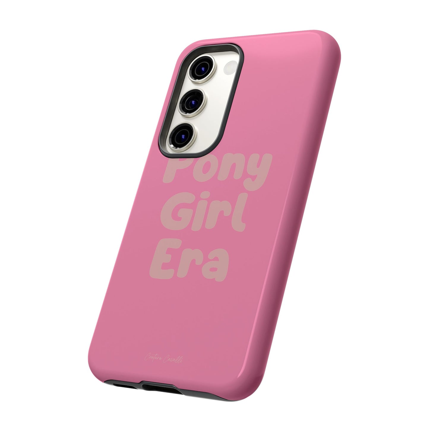 Pony Girl Era Phone Case — Pink Retro Text Protective Tough Case