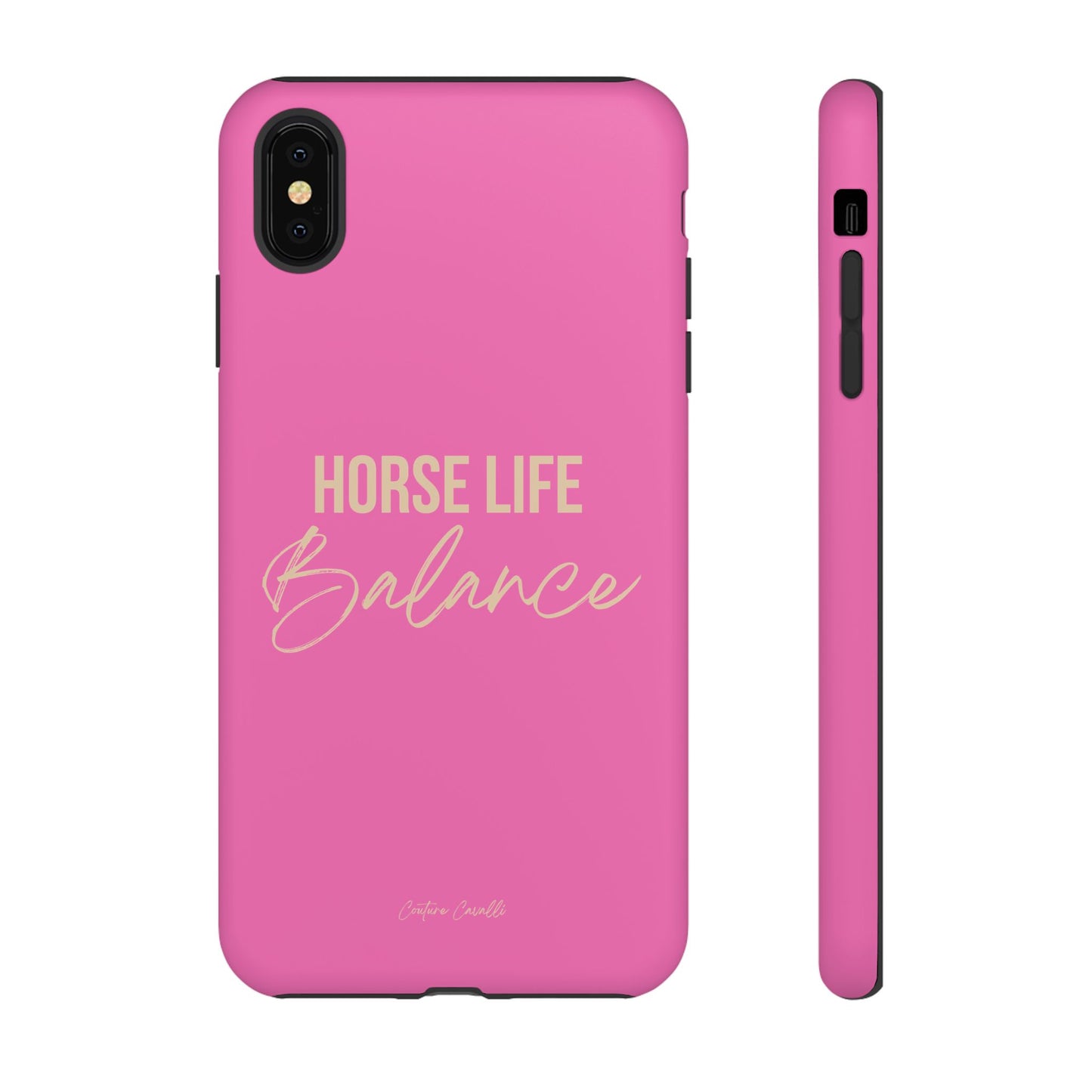 Horse Life Balance Phone Case - Pink Tough Protective Cover