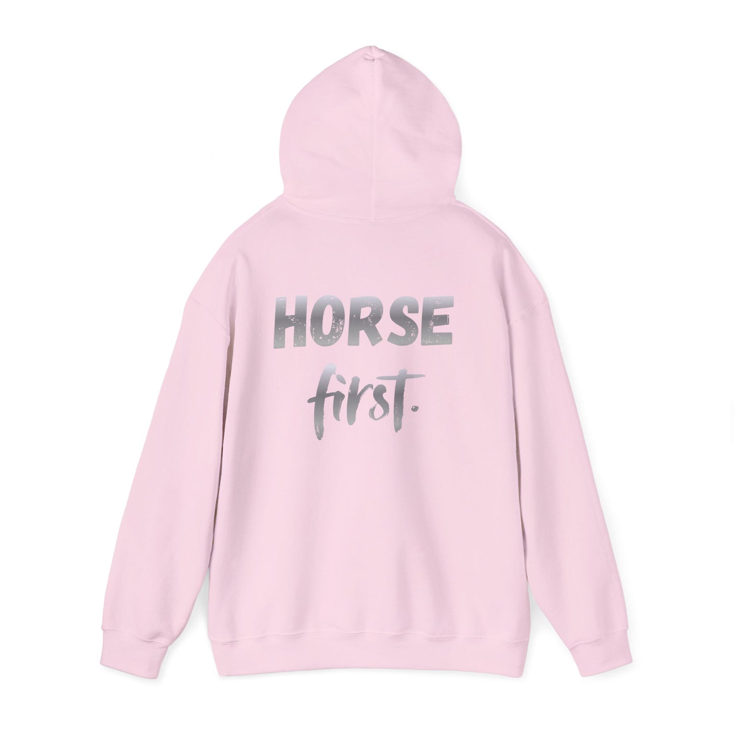Horse First Hoodie — Equestrian Graphic Hooded Sweatshirt