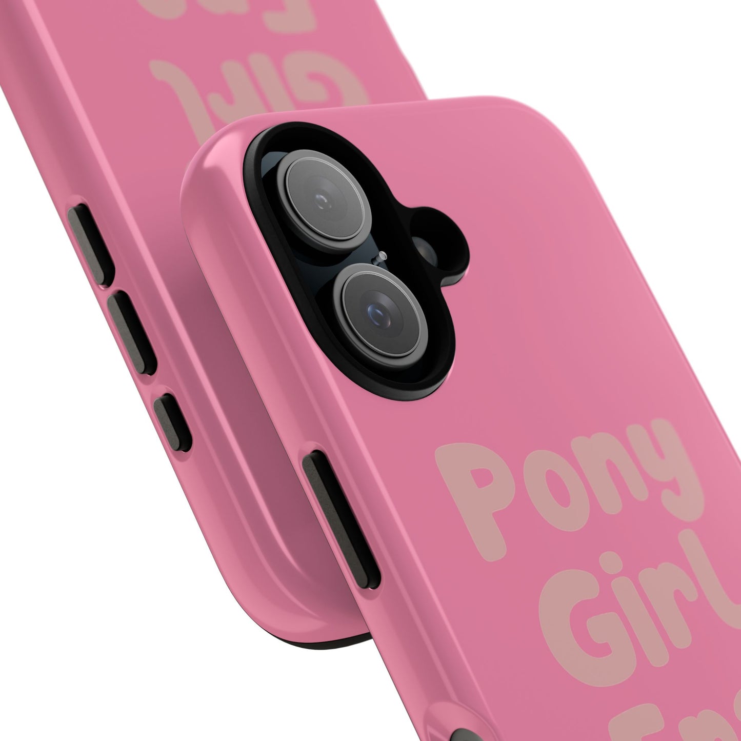Pony Girl Era Phone Case — Pink Retro Text Protective Tough Case