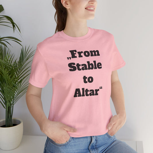 From Stable to Altar T-Shirt — Equestrian Bride Wedding Tee - Bridal Getting ready Shirt - Couture Cavalli