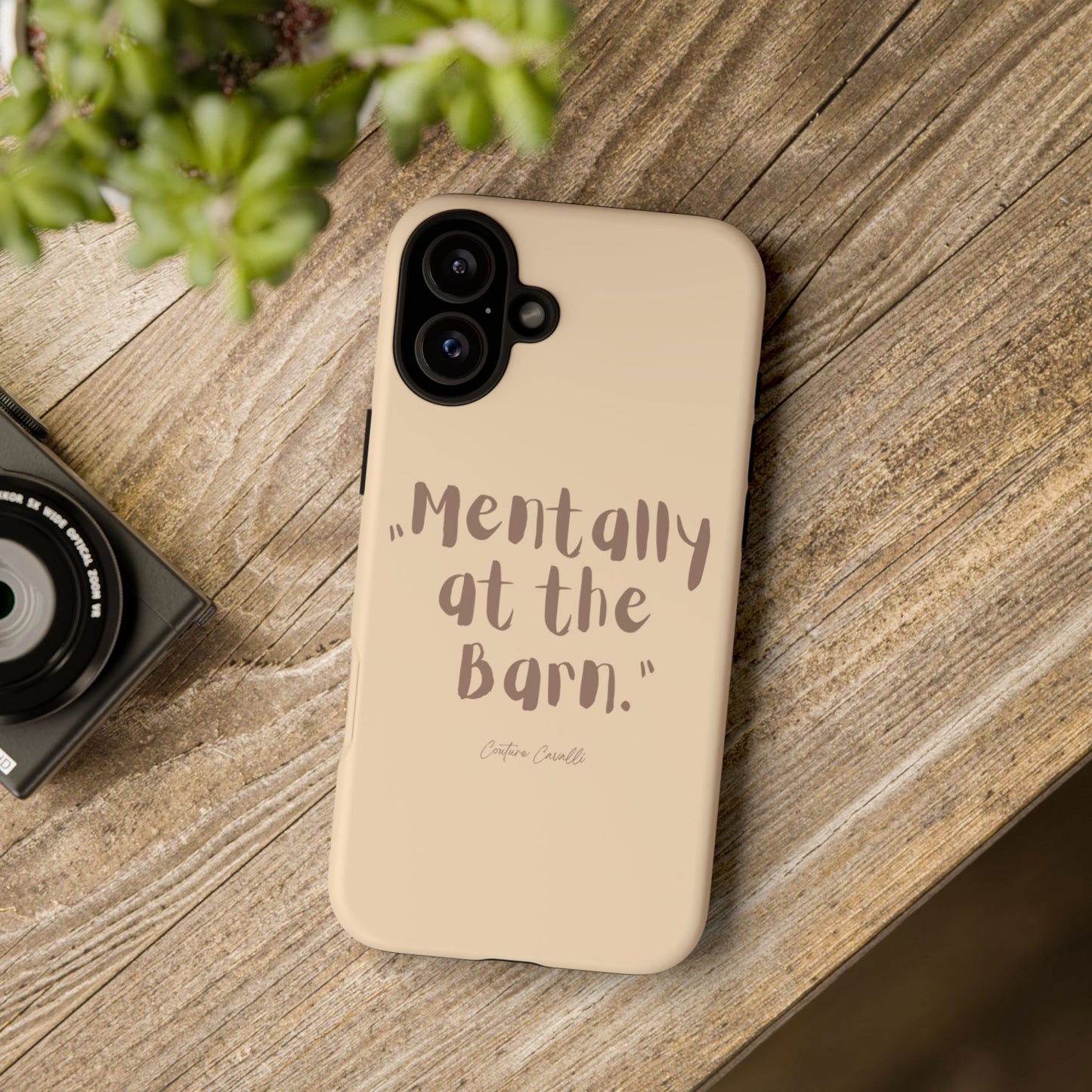 Phone Case — "Mentally at the Barn" Rustic Farmphone Protective Cover