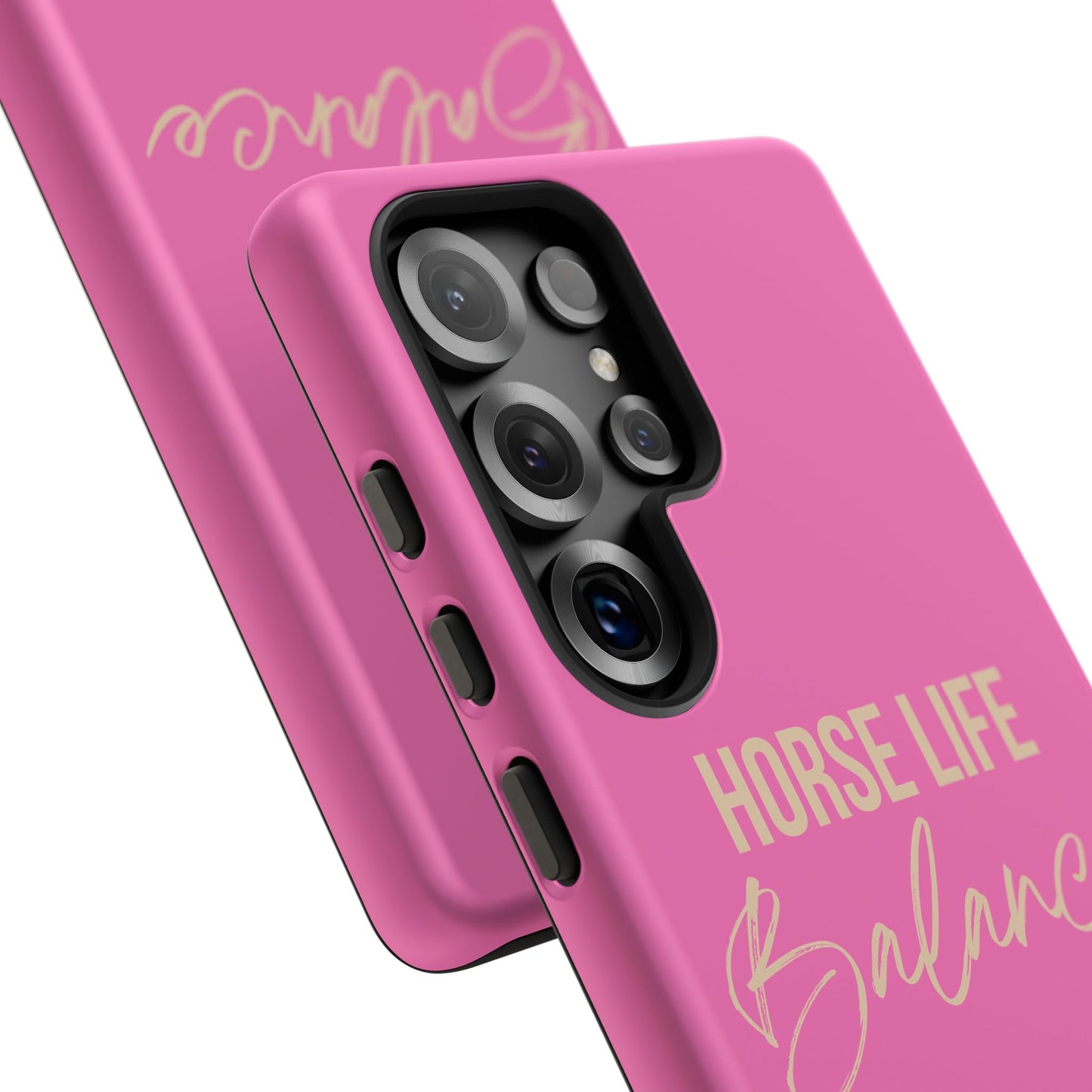 Horse Life Balance Phone Case - Pink Tough Protective Cover