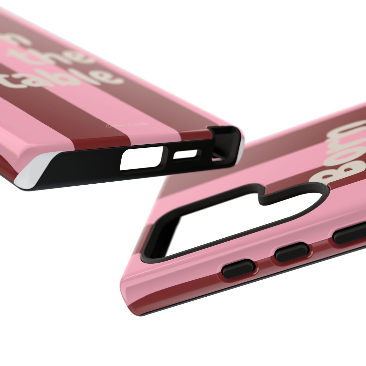 Phone Case — "Born for the Stable" Pink Striped Protective Tough Case