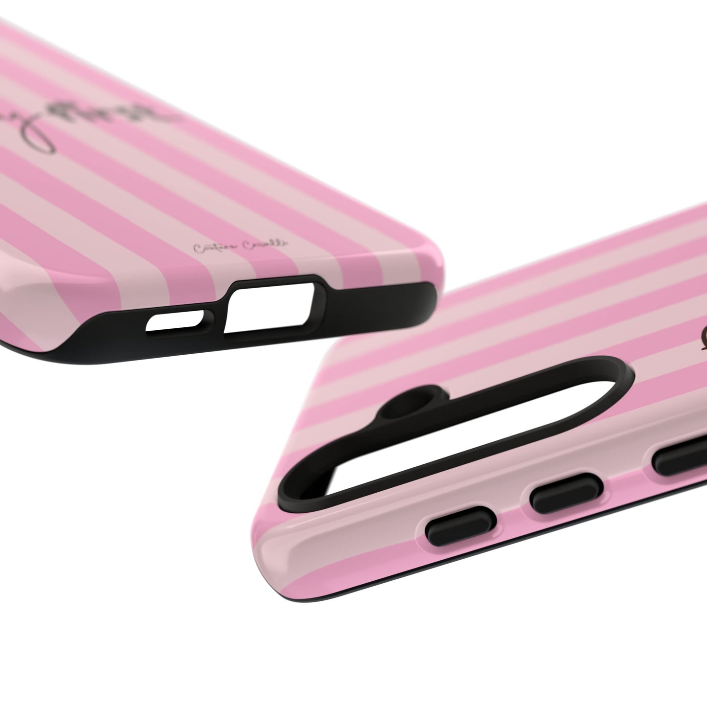 Pony First Phone Case — Pink Striped Tough Case for Horse Lovers