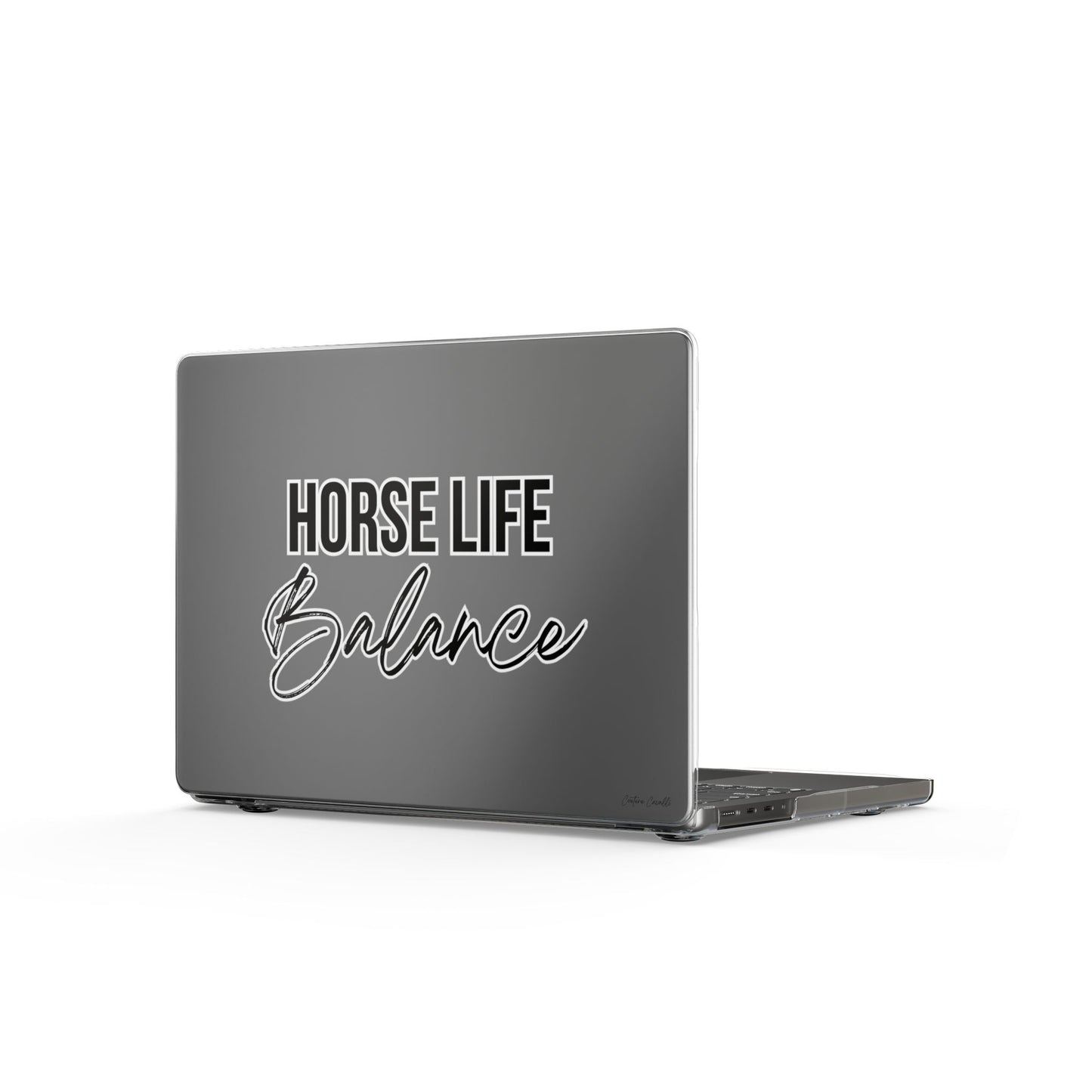 Clear MacBook Case – "Horse Life Balance" Clear Protective Laptop Cover